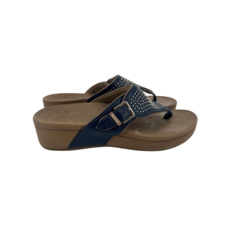 Vionic Capitola Studded Thong Sandals Womens 8.5 Comfort Flip Flops